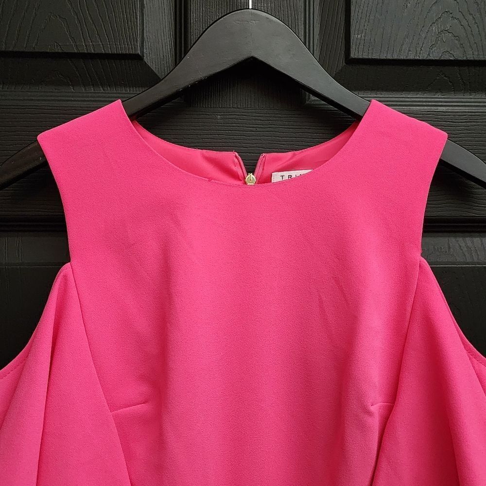 Trina Turk Sz. 8 NWT Pink Swizzle Lambada Cold Shoulder Dress - Picture 4 of 16